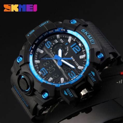 SKMEI 1155 Digital Analog Dual Time Sports Water  .